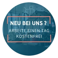 Eine Grafik mit dem Hinweis auf einen kostenlosen Probetag in einem 1000 Satellites Satelliten in Deiner Nähe